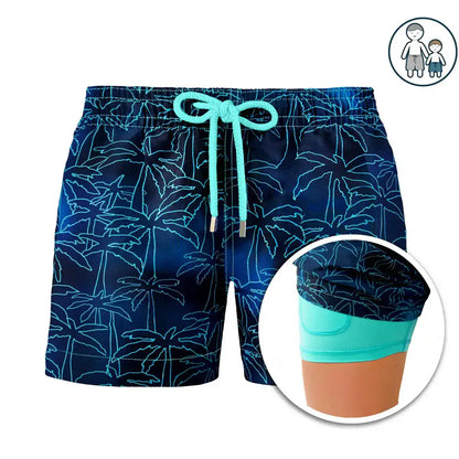 Boys Hybrid Swim & Play Shorts – Foggy Palms