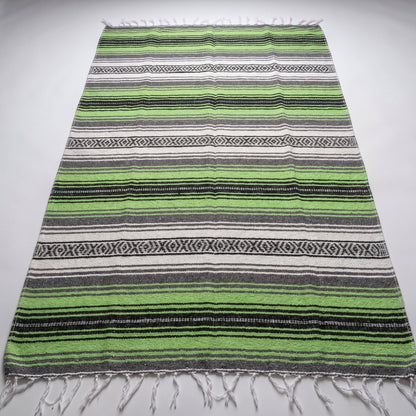 Bright Green Mexican Falsa Blanket