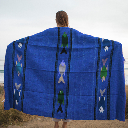 Electric Blue Fish Blanket
