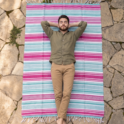Saltillo Falsa Blanket - Cotton & Recycled Fiber