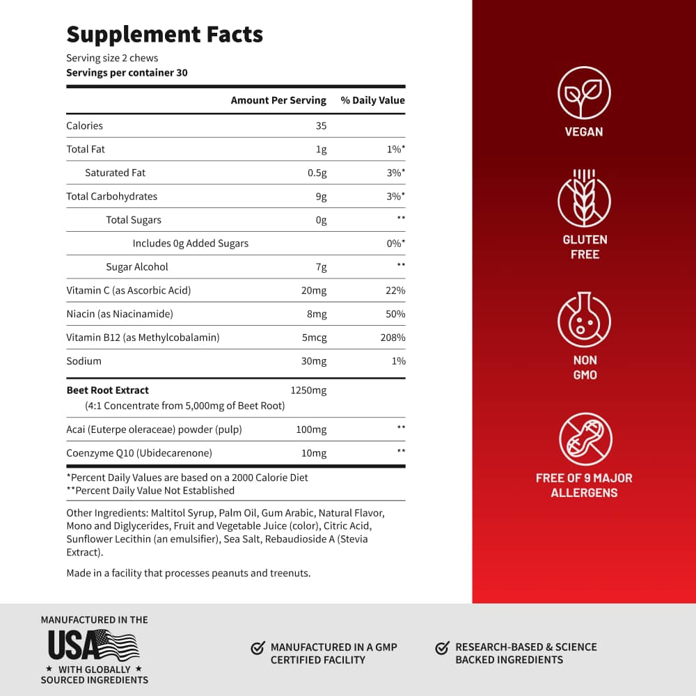 Nitric Oxide Beet Soft Chews