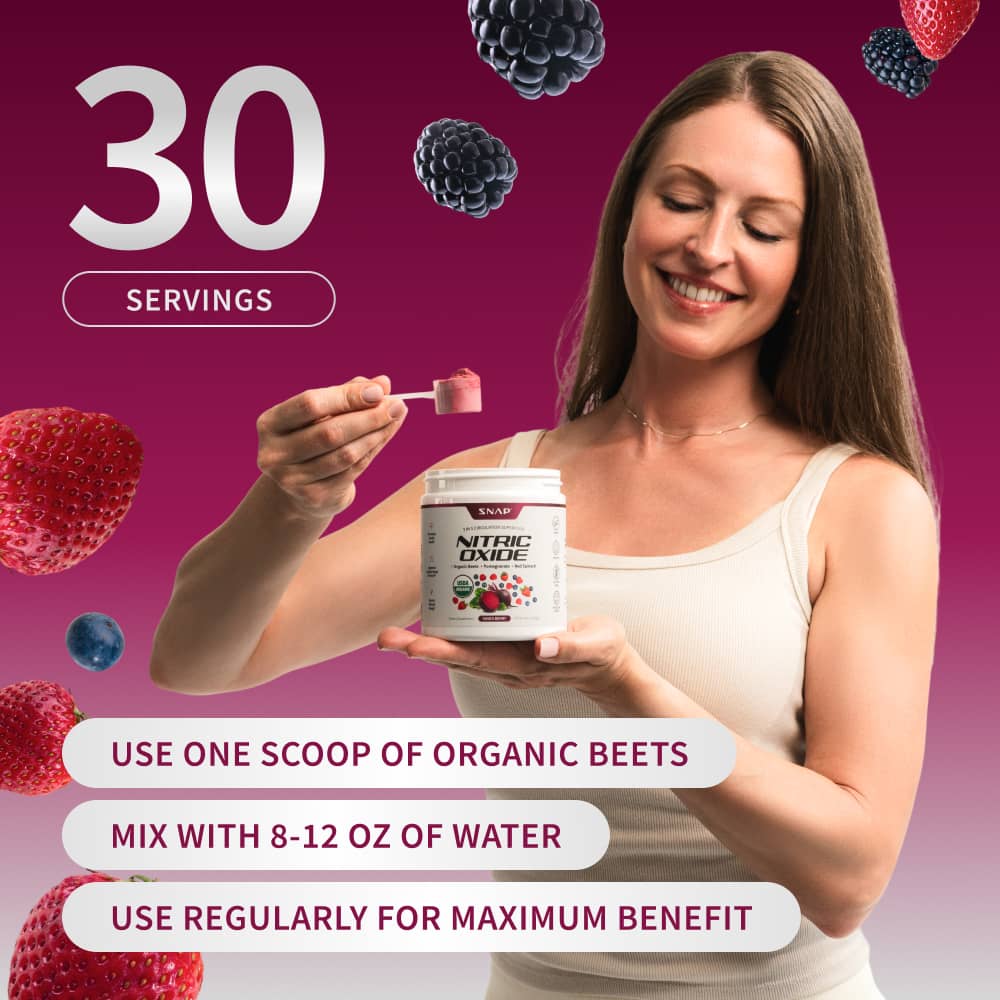 Nitric Oxide Organic Beets - Original Berry Flavor - 3 Month Supply