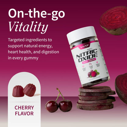 Nitric Oxide Gummies - Cherry Flavor - Buy 2 Get 1 FREE!