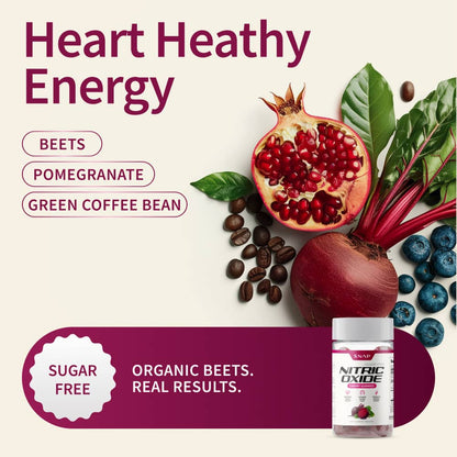 Nitric Oxide Gummies - Cherry Flavor - Buy 2 Get 1 FREE!