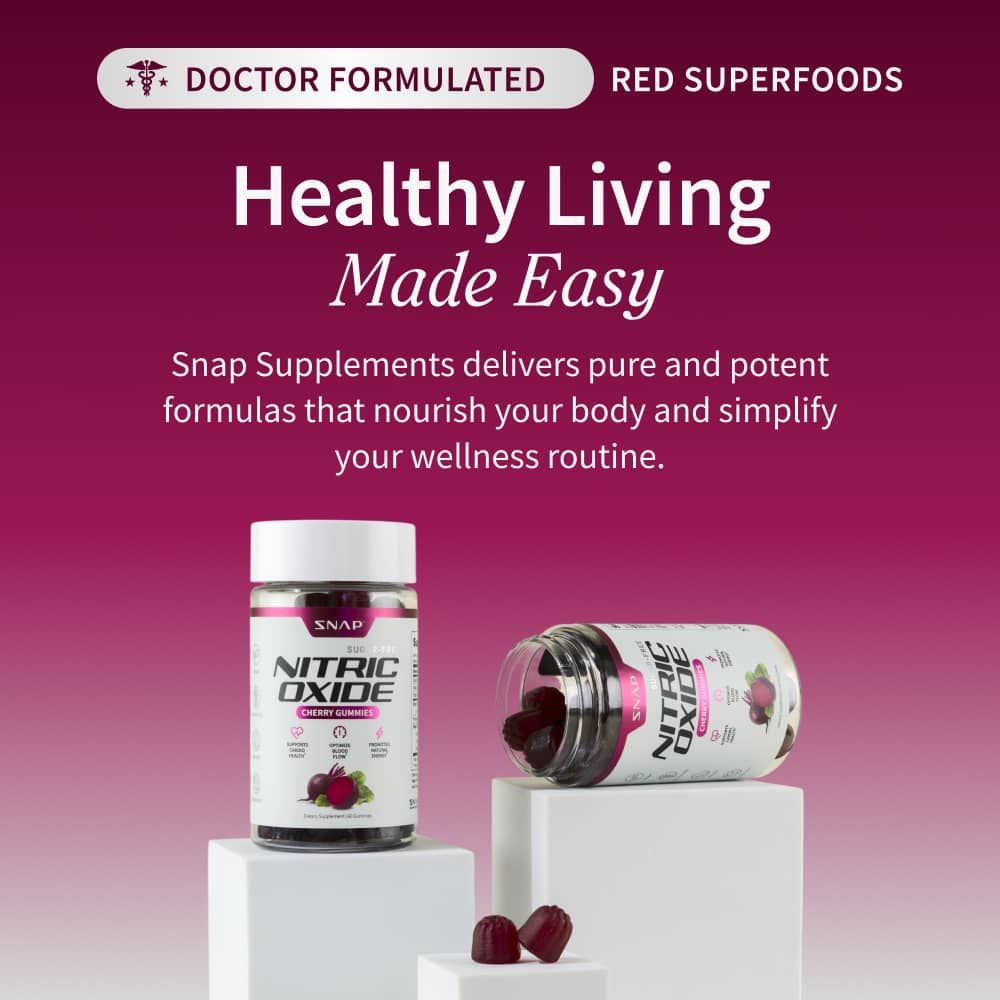 Nitric Oxide Gummies - Cherry Flavor - Buy 2 Get 1 FREE!