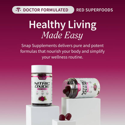 Nitric Oxide Gummies - Cherry Flavor - Buy 2 Get 1 FREE!