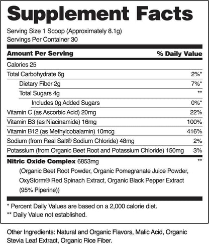 Nitric Oxide Organic Beets - Cherry Lime Flavor