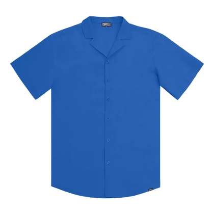 Men’s Short Sleeve Tailored Fit Button-Down Shirt – Ocean Blue