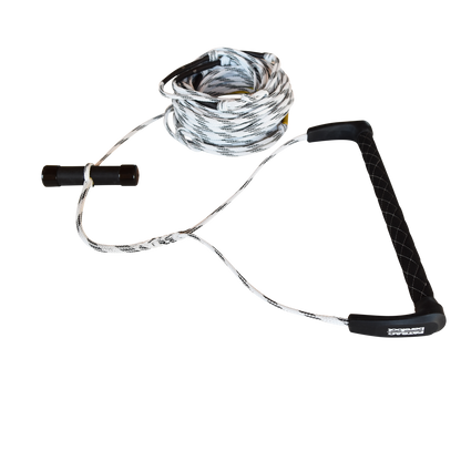 WAKE ROPE & T-BAR HANDLE COMBO BLACK & WHITE (M1036-C)