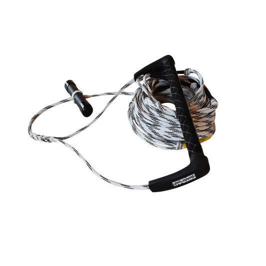 WAKE ROPE & T-BAR HANDLE COMBO BLACK & WHITE (M1036-C)