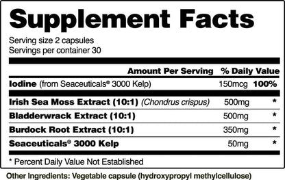 Irish Sea Moss with Iodine Energy Support