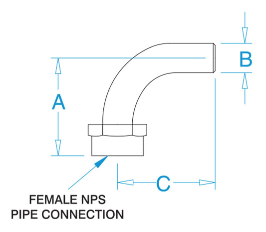 TPC-1000 Bronze Elbow Pipe, Female NPS Connector (O4725)