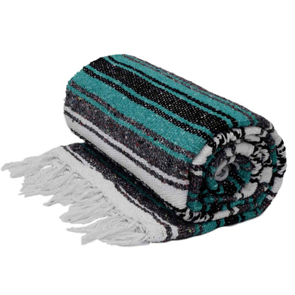 Sea Green Mexican Falsa Yoga Blanket
