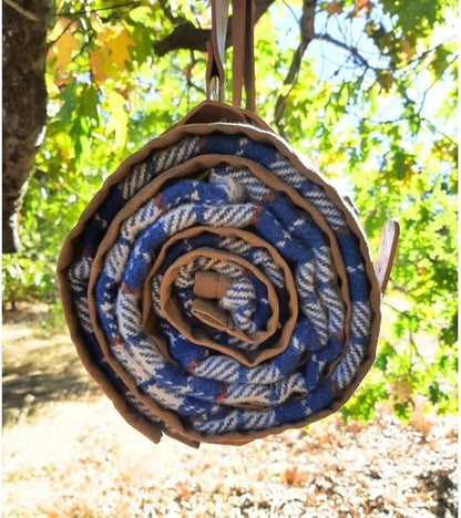 Wool Canvas Camping Blanket - Waxed Canvas Outdoor Blanket / Bushcraft Blanket